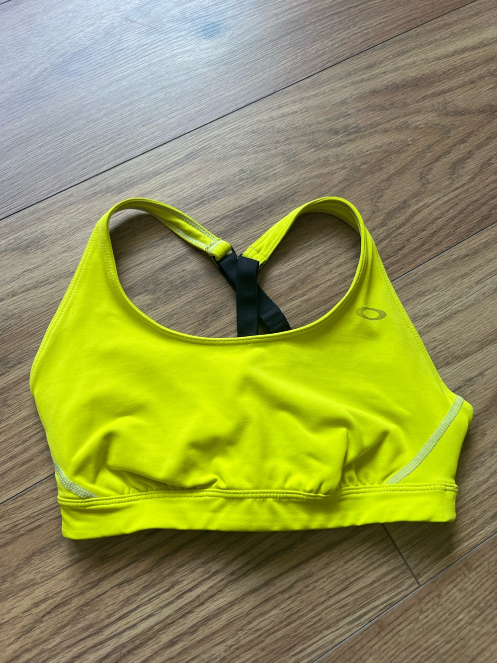 Oakley Neon Lime Green Cross-Back Sports Bra Size XS Extra Small